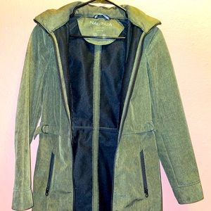 Water resistant & heat retention, olive green coat